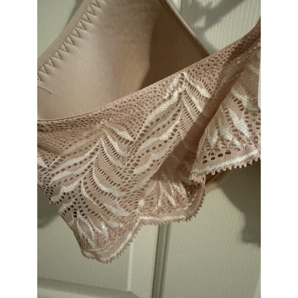 Natori New Lush Front Closure Contour Underwire Lace Back Bra Rose White 38D - Picture 5 of 7